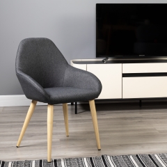 Стул R-home Kent темно-серый/нат.дуб