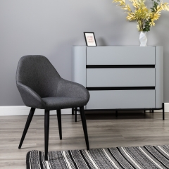 Стул R-home Kent темно-серый/черный