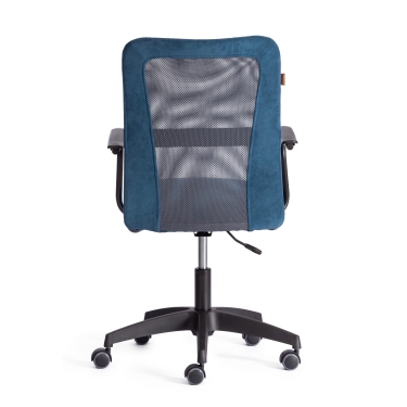 Кресло Tetchair STAFF флок/ткань, синий/серый, 32/W-12