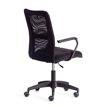 Кресло Tetchair STAFF флок/ткань, черный, 35/W-11