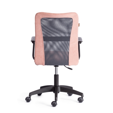 Кресло Tetchair STAFF флок/ткань, розовый/серый, 137/W-12
