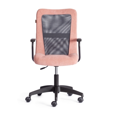 Кресло Tetchair STAFF флок/ткань, розовый/серый, 137/W-12