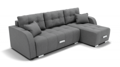 Диван Berhouse Нью-Йорк-3 угол левый/правый ЗР Цвет фасада Серый Тип Левый/правый Материал фасада Металл/Велюр