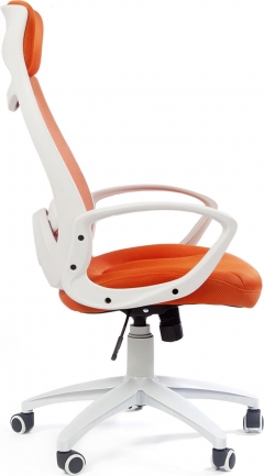 Кресло для руководителя CHAIRMAN 840 white Акрил оранжевый