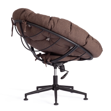 Кресло Tetchair CLOUDE рогожка/металл, 97х98х90-96см, коричневый, 3М7-147