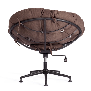 Кресло Tetchair CLOUDE рогожка/металл, 97х98х90-96см, коричневый, 3М7-147