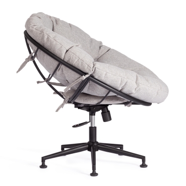 Кресло Tetchair CLOUDE рогожка/металл, 97х98х90-96см, серо-бежевый, 3M 16/2