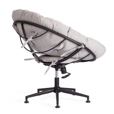 Кресло Tetchair CLOUDE рогожка/металл, 97х98х90-96см, серо-бежевый, 3M 16/2