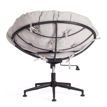 Кресло Tetchair CLOUDE рогожка/металл, 97х98х90-96см, серо-бежевый, 3M 16/2