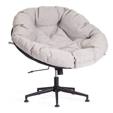Кресло Tetchair CLOUDE рогожка/металл, 97х98х90-96см, серо-бежевый, 3M 16/2