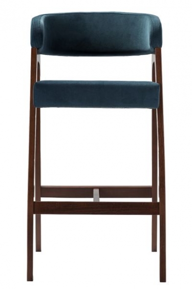 Кресло барное R-home Baxter Б Blue/Темный орех