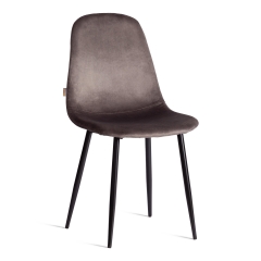 Стул Tetchair BREEZE mod. JSC-58 Велюр/металл , 44 х 53 х 86 см, Dark grey темно-серый HLR24 / черный