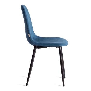 Стул Tetchair BREEZE mod. JSC-58 Велюр/металл , 44 х 53 х 86 см, Blue синий HLR63 / черный