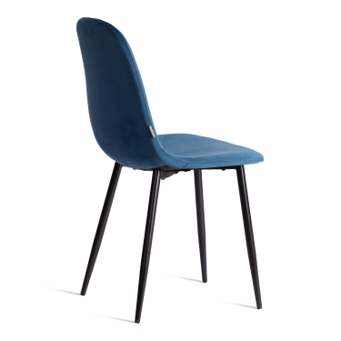 Стул Tetchair BREEZE mod. JSC-58 Велюр/металл , 44 х 53 х 86 см, Blue синий HLR63 / черный