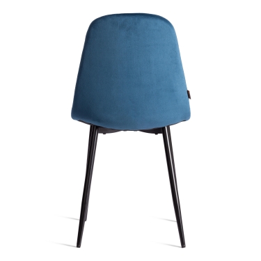 Стул Tetchair BREEZE mod. JSC-58 Велюр/металл , 44 х 53 х 86 см, Blue синий HLR63 / черный