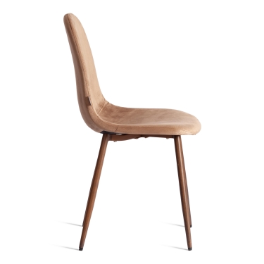 Стул Tetchair BREEZE mod. JSC-58 Велюр/металл , 44 х 53 х 86 см, Dark brown темно-коричневый HLR11/ орех