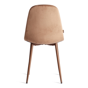 Стул Tetchair BREEZE mod. JSC-58 Велюр/металл , 44 х 53 х 86 см, Dark brown темно-коричневый HLR11/ орех