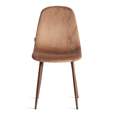 Стул Tetchair BREEZE mod. JSC-58 Велюр/металл , 44 х 53 х 86 см, Dark brown темно-коричневый HLR11/ орех