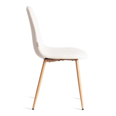 Стул Tetchair BREEZE mod. JSC-58 Велюр/металл , 44 х 53 х 86 см, Light beige светло-бежевый HLR1 / натуральный