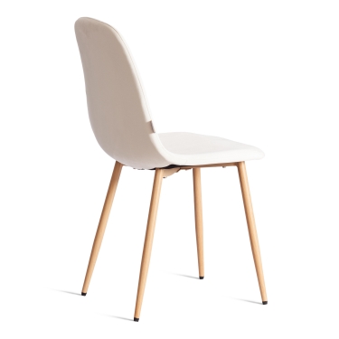 Стул Tetchair BREEZE mod. JSC-58 Велюр/металл , 44 х 53 х 86 см, Light beige светло-бежевый HLR1 / натуральный