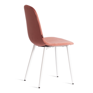 Стул Tetchair BREEZE mod. JSC-58 Велюр/металл , 44 х 53 х 86 см, Coral коралловый HLR44 / белый