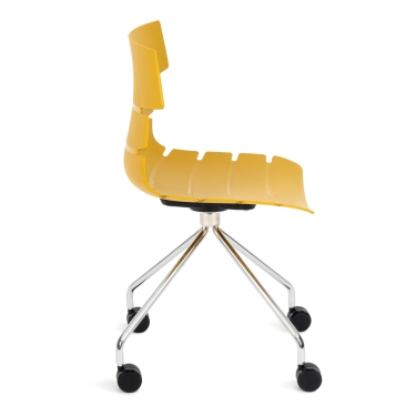 Стул офисный Tetchair HANSEN mod. 606-1 / 1 шт. в упаковке пластик/металл, 50х51х81 см, высота до сиденья 45 см, оранжевый/хром