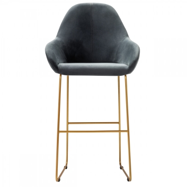 Стул R-home Kent бар Diag grey/Линк золото