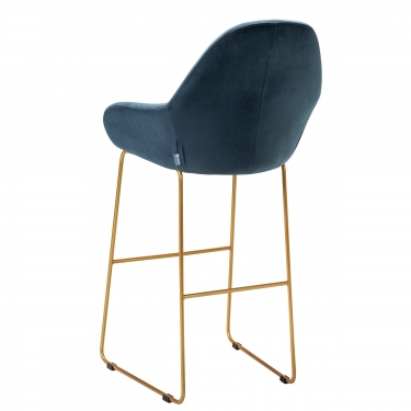 Стул R-home Kent бар Diag blue/Линк золото