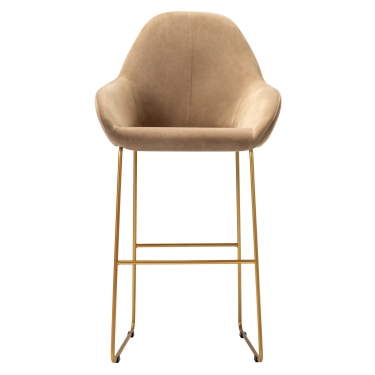 Стул R-home Kent бар Diag beige/Линк золото