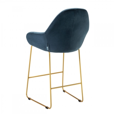 Стул R-home Kent полубар Diag blue/Линк золото