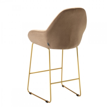 Стул R-home Kent полубар Diag beige/Линк золото