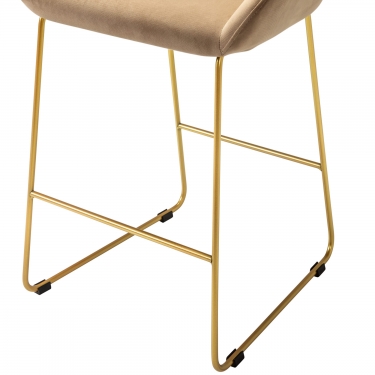 Стул R-home Kent полубар Diag beige/Линк золото