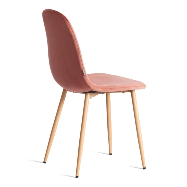Стул Tetchair BREEZE mod. JSC-58 Велюр/металл , 44 х 53 х 86 см, Coral коралловый HLR44 / натуральный