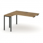 Стол-приставка к опорной тумбе/шкафу левый Рива CONCEPT CN.OSAPR-006L Сандал Янтарный Антрацит