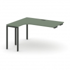 Стол-приставка к опорной тумбе/шкафу левый Рива CONCEPT CN.OSAPR-006L Кобо Черный