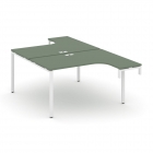 Рабочая станция-надставка на опорные тумбы Рива CONCEPT CN.DSAN-001 Сандал Янтарный Белый