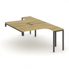 Рабочая станция-надставка на опорные тумбы Рива CONCEPT CN.DSAN-004 Дуб Винченцо Черный