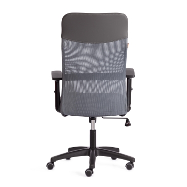 Кресло Tetchair PRACTIC PLT ткань/кож/зам, серый/металлик, TW-12/W-12/36