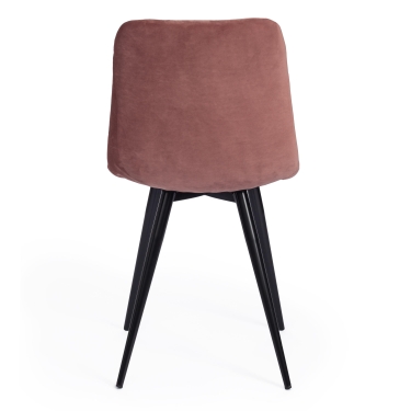 Стул Tetchair CHILLY mod. 7095-1 / 1 шт. в упаковке ткань/металл, 45x53х88 см, высота до сиденья 50 см, коралловый barkhat 15 /черный