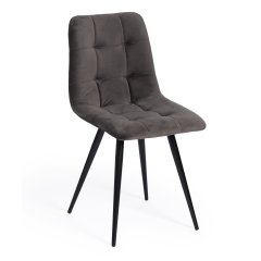 Стул Tetchair CHILLY mod. 7095-1 / 1 шт. в упаковке ткань/металл, 45x53х88 см, высота до сиденья 50 см, темно-серый barkhat 14/черный