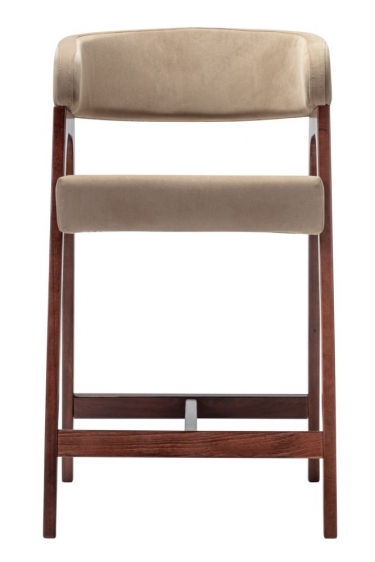 Кресло полубарное R-home Baxter Beige/т.орех