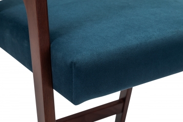 Кресло полубарное R-home Baxter Blue/т.орех