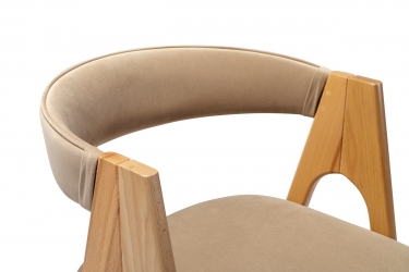 Кресло барное R-home Kaede Б Beige/натур