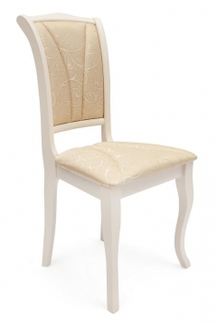 Стул Tetchair Opera OP-SC / 1 шт. в упаковке дерево гевея, 45х53х97см, ivory white слоновая кость 2-5, ткань бежевая A168B