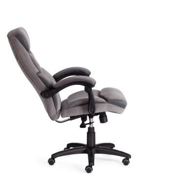 Кресло офисное Tetchair CAMBRIDGE флок/ткань, серый, 29/12