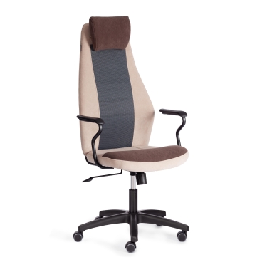 Кресло Tetchair AVIATOR флок, ткань , олива/серый/серый, 23/29/W-12