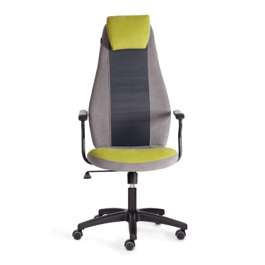 Кресло Tetchair AVIATOR флок, ткань , коричневый/бежевый/серый, 6/7/W-12