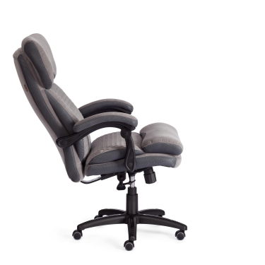 Кресло офисное Tetchair CHIEF флок/ткань, серый, 29/12