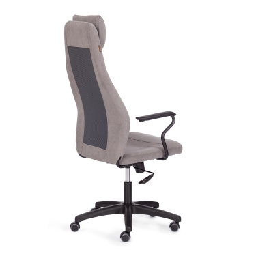 Кресло Tetchair AVIATOR флок, ткань , серый/серый, 29/W-12