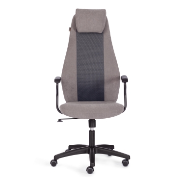 Кресло Tetchair AVIATOR флок, ткань , серый/серый, 29/W-12